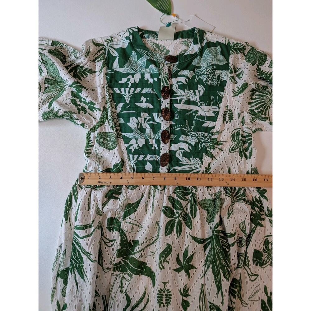 NEW Anthropologie Farm Rio Forest Soul Short Sleeve Midi Dress Small - Picture 10 of 11